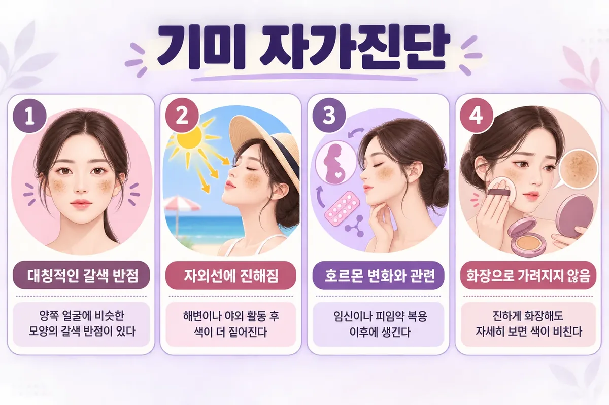인천 송도 더율한의원 - 기미·색소침착 자가진단