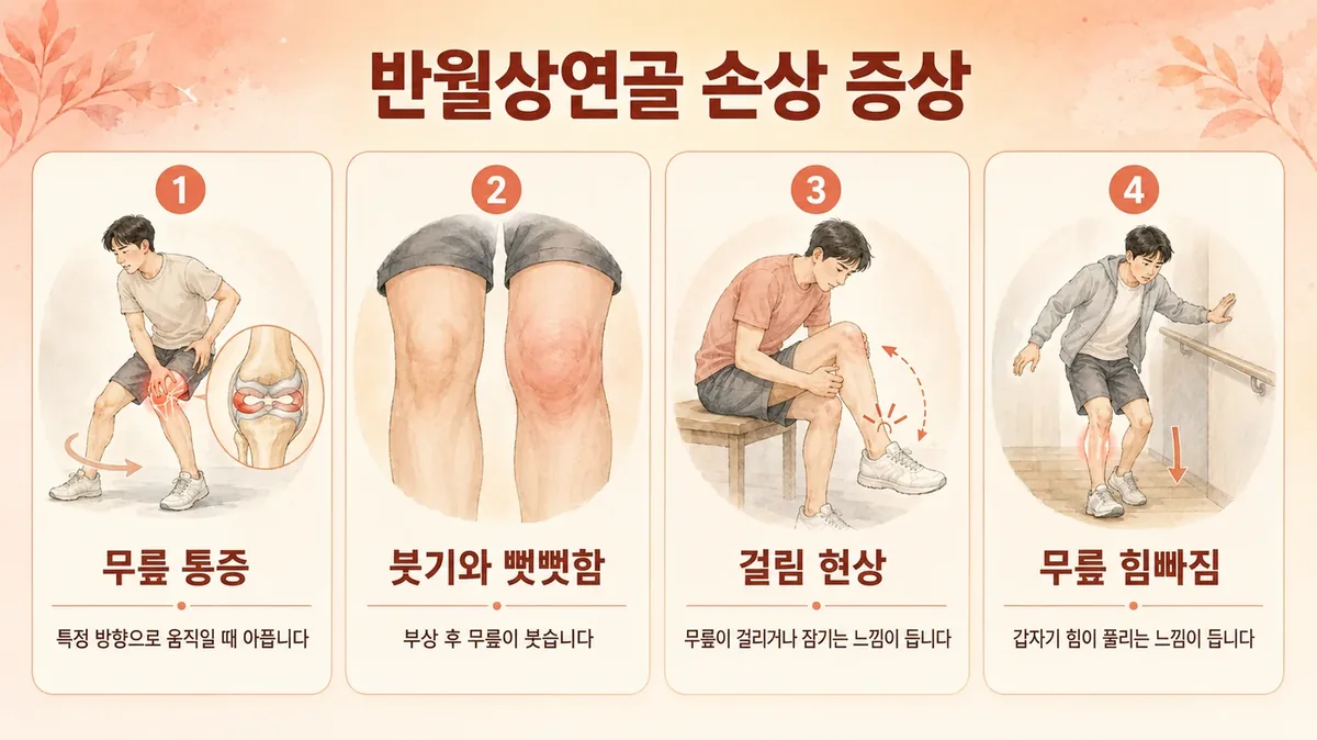 인천 송도 더율한의원 - 반월상연골 손상 증상