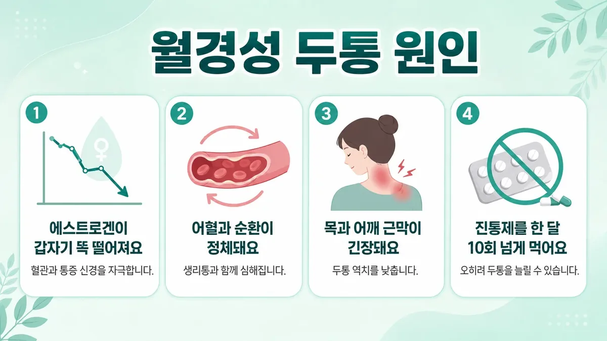 인천 송도 더율한의원 - 월경성 두통 원인