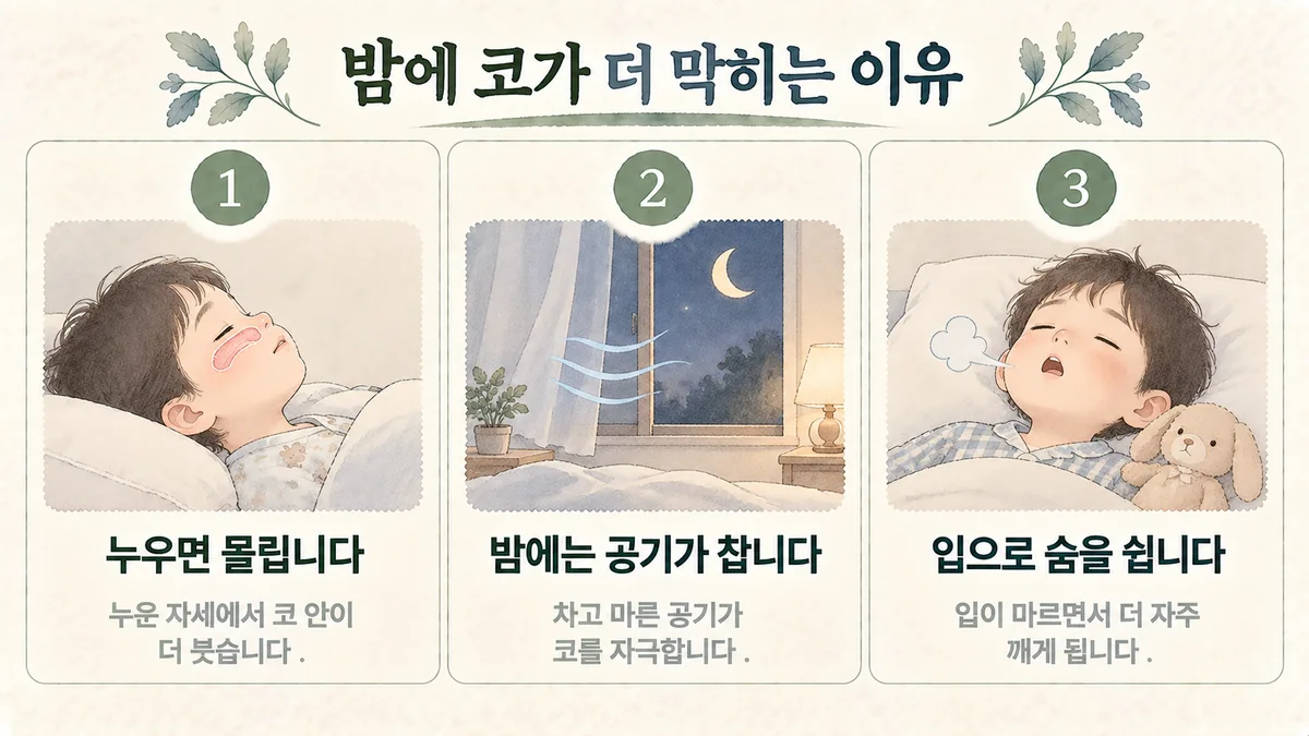 미추홀구 비염한의원 원인 - 누우면 몰림·찬 밤공기·입으로 숨 쉼