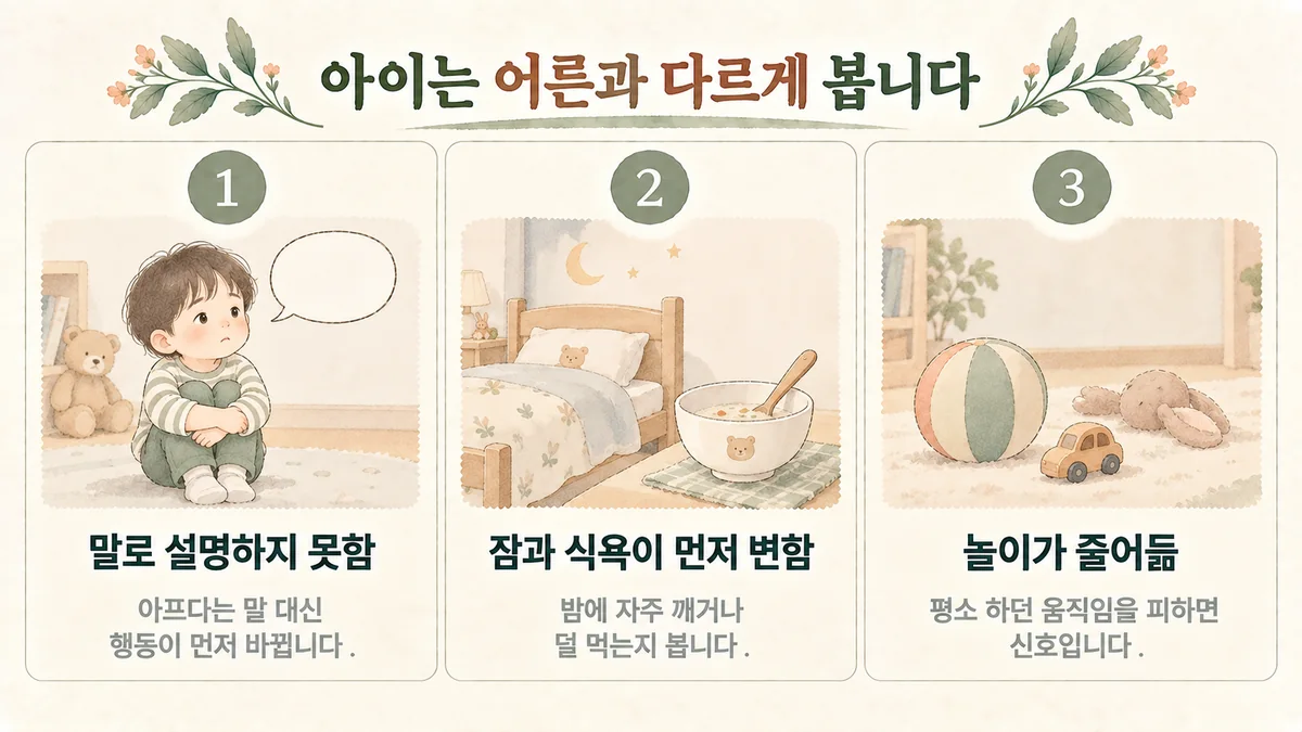 미추홀구 교통사고한의원 원인 - 말로 설명 못 함·잠과 식욕 변화·놀이가 줄어듦