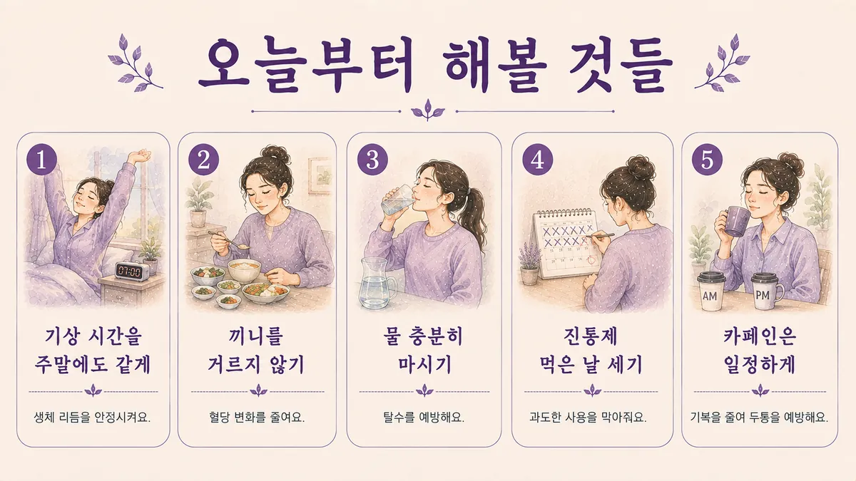 인천 송도 더율한의원 - 편두통 생활관리