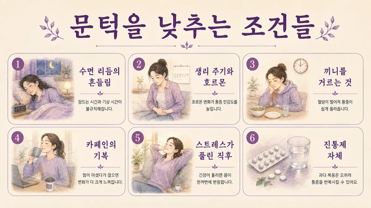 인천 송도 더율한의원 - 편두통 원인