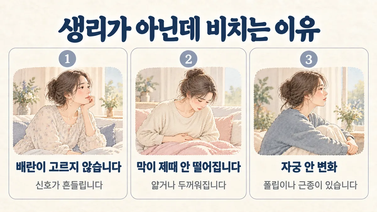 구월동한의원 부정출혈 원인 - 배란이 고르지 않습니다·막이 제때 안 떨어집니다·자궁 안 변화