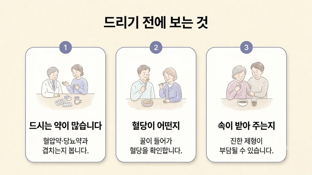구월동한의원 경옥고 보는 기준 - 드시는 약이 많습니다·혈당이 어떤지·속이 받아 주는지