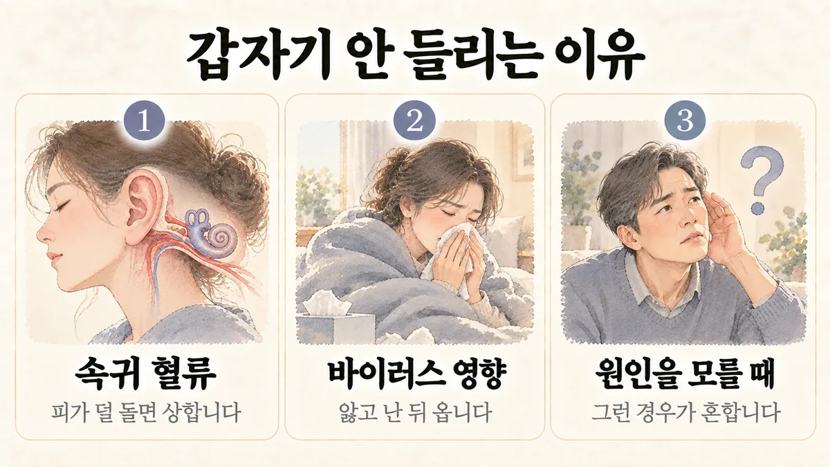 구월동한의원 돌발성 난청 원인 - 속귀 혈류·바이러스 영향·원인을 모를 때