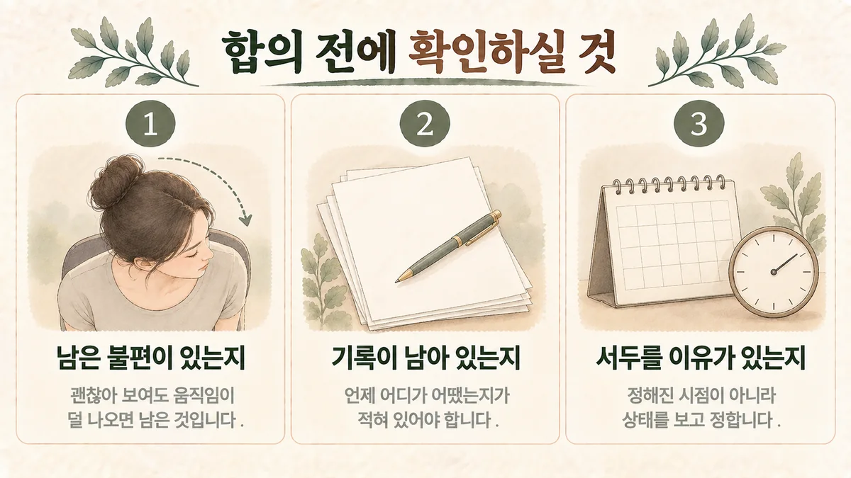 구월동 교통사고한의원 원인 - 남은 불편·기록 유무·서두를 이유