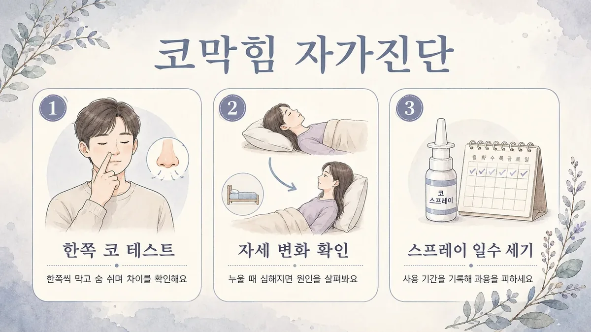 인천 송도 더율한의원 - 코막힘 자가진단