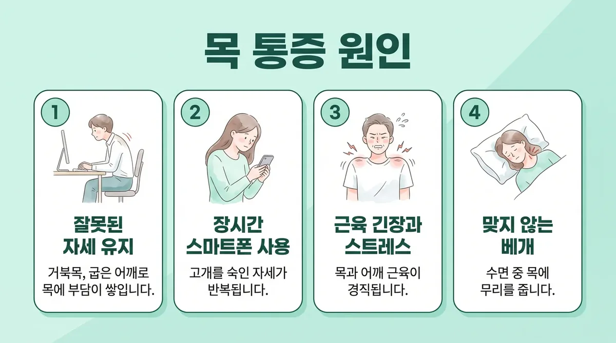 인천 송도 더율한의원 - 목 통증 원인