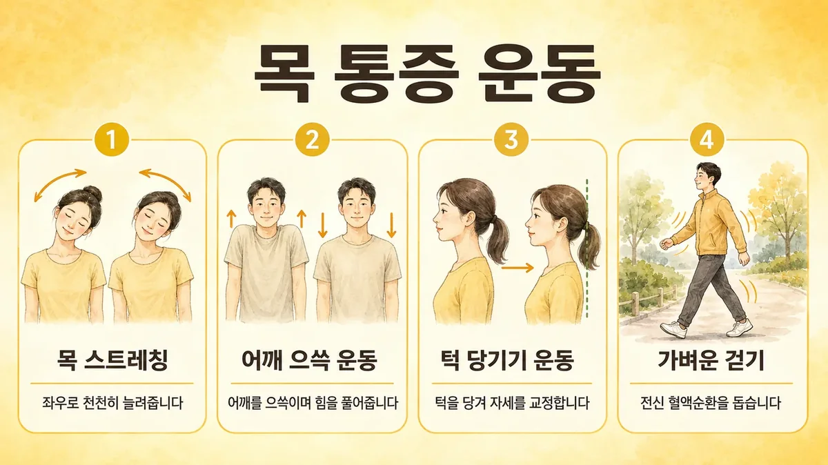 인천 송도 더율한의원 - 목 통증 운동