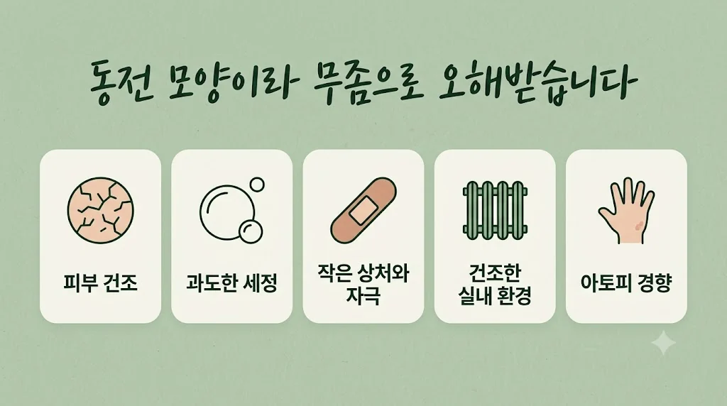 인천 송도 더율한의원 - 화폐상 습진 원인
