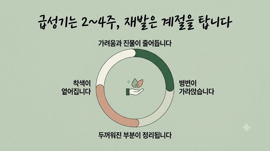 인천 송도 더율한의원 - 화폐상 습진 회복