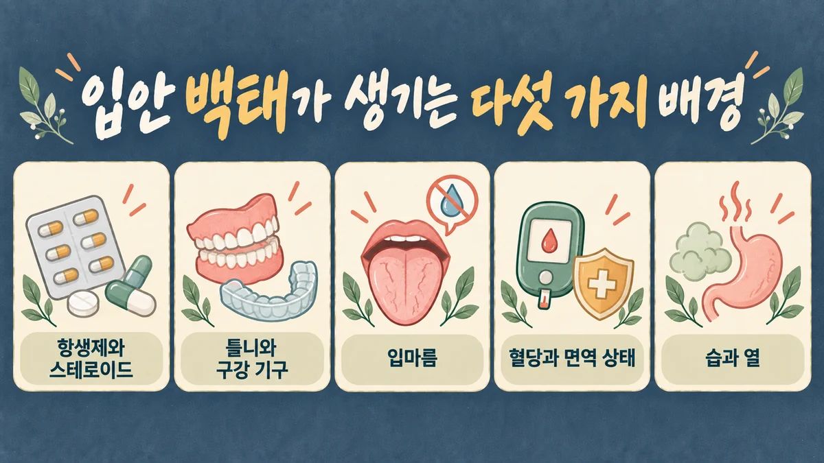 구강 칸디다가 생기는 다섯 가지 배경 - 인천 송도 더율한의원
