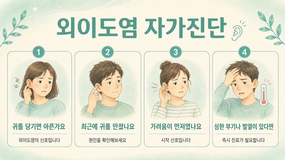 인천 송도 더율한의원 - 외이도염 자가진단