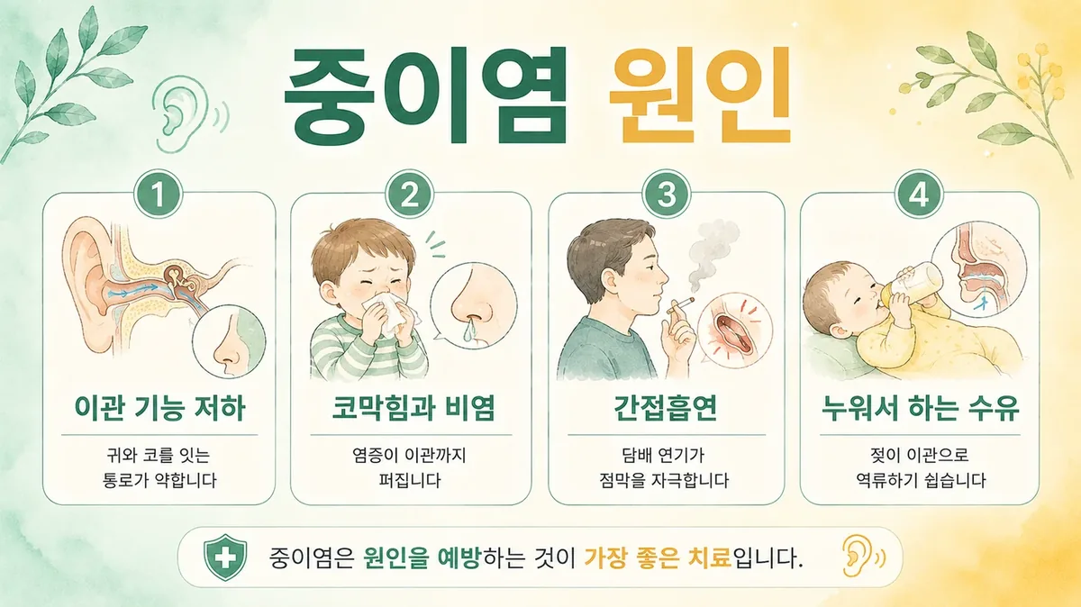 인천 송도 더율한의원 - 중이염 원인