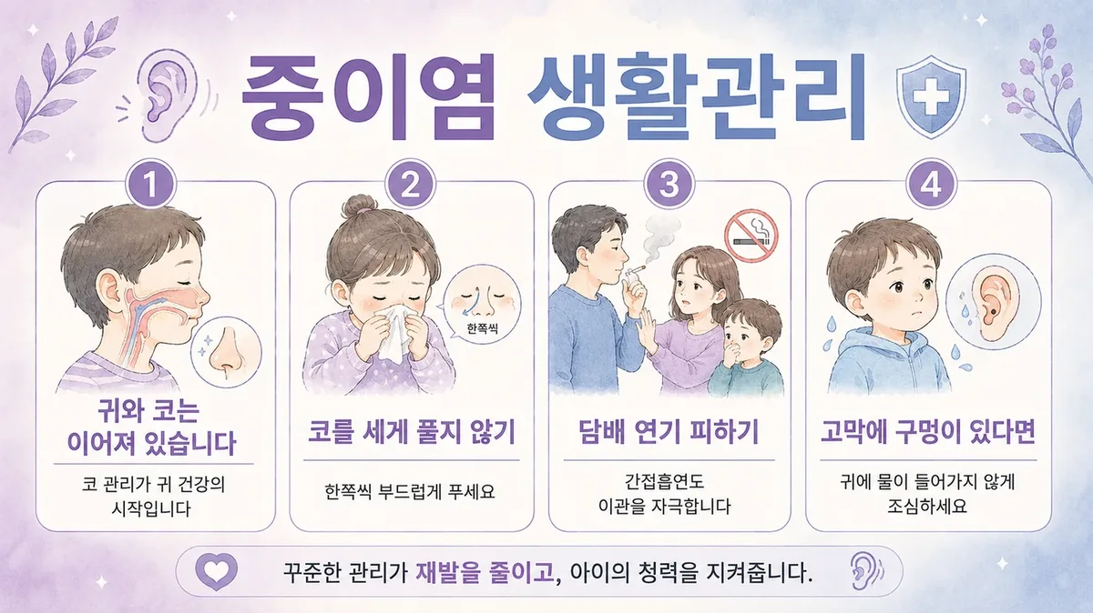 인천 송도 더율한의원 - 중이염 생활관리
