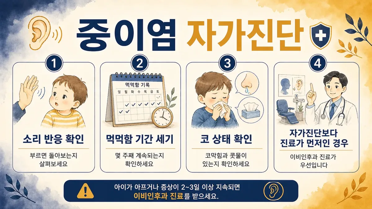 인천 송도 더율한의원 - 중이염 자가진단