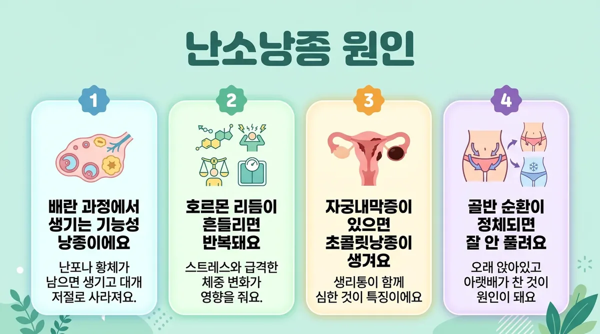 인천 송도 더율한의원 - 난소낭종 원인