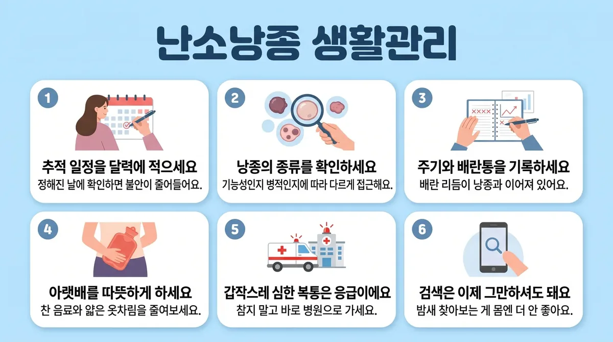 인천 송도 더율한의원 - 난소낭종 생활관리