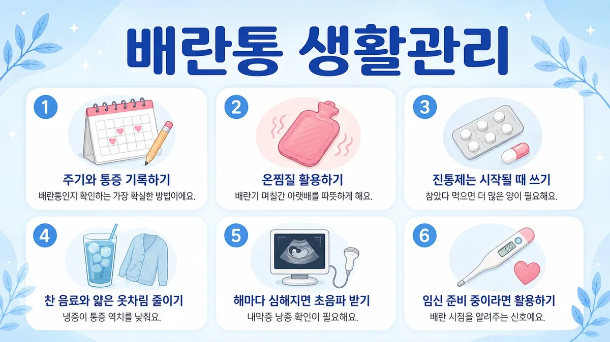인천 송도 더율한의원 - 배란통 생활관리