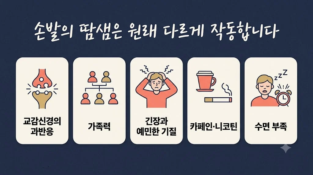 인천 송도 더율한의원 - 수족다한증 원인