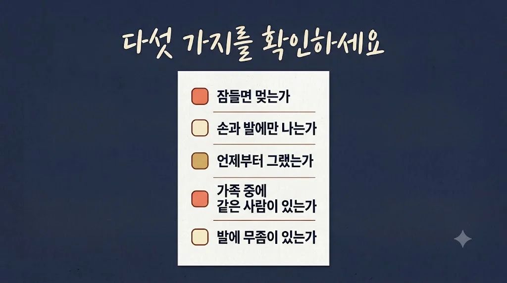 인천 송도 더율한의원 - 수족다한증 자가진단