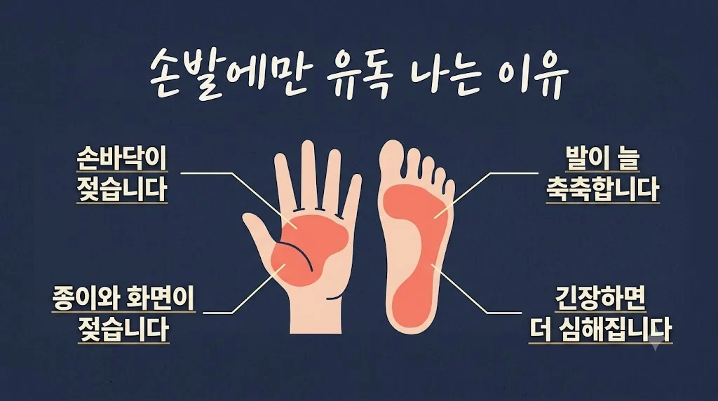 인천 송도 더율한의원 - 수족다한증 증상