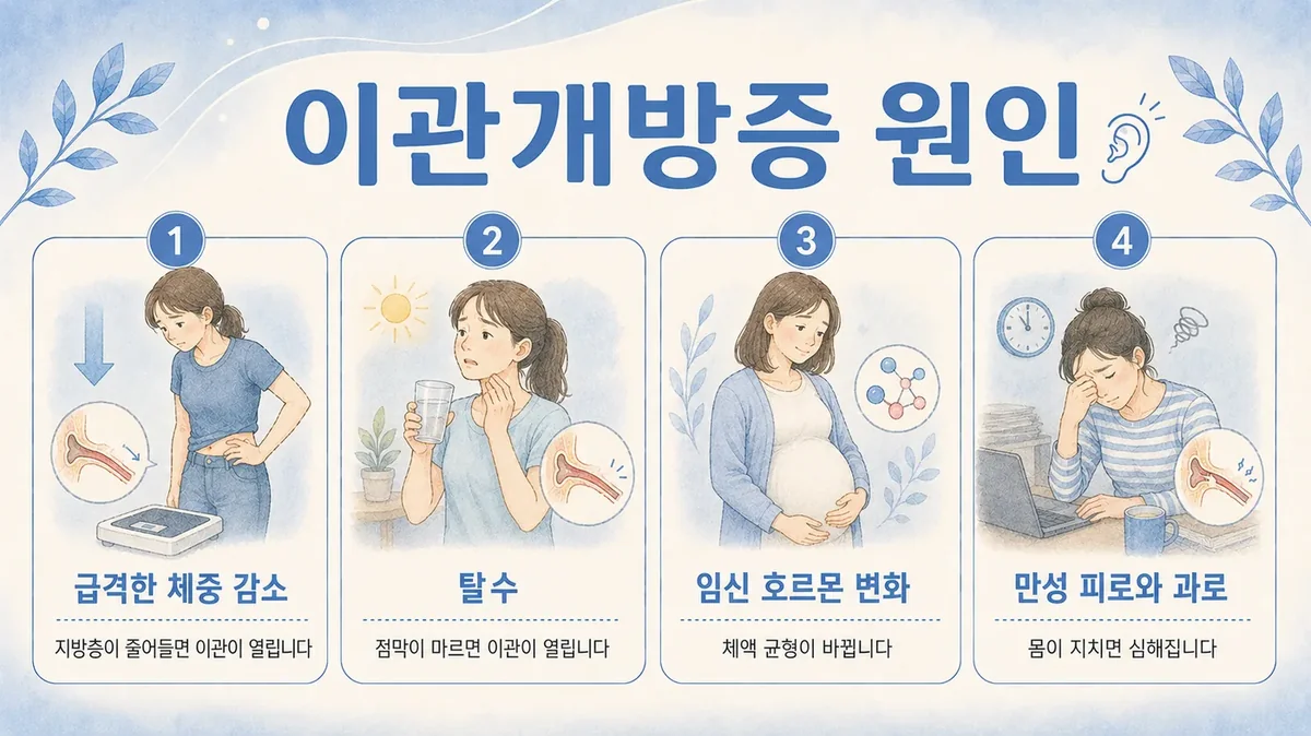 인천 송도 더율한의원 - 이관개방증 원인
