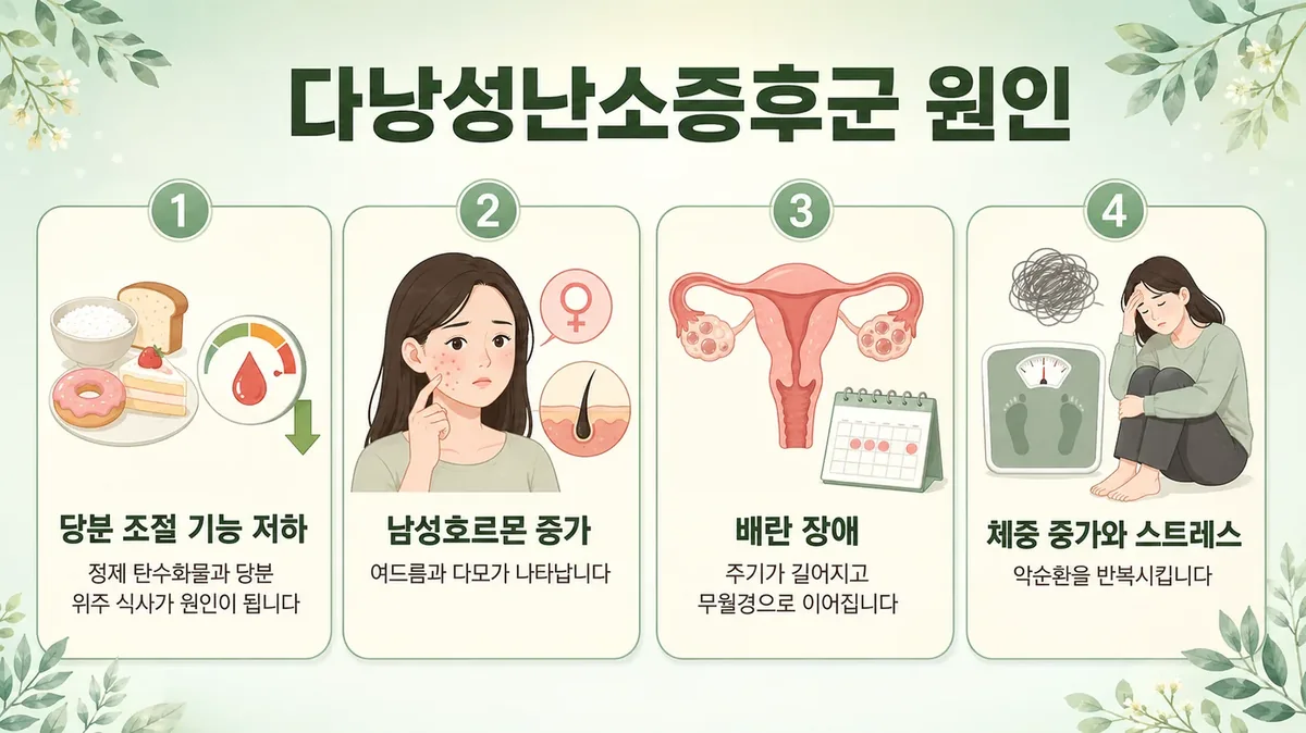 인천 송도 더율한의원 - 다낭성 난소 증후군 원인