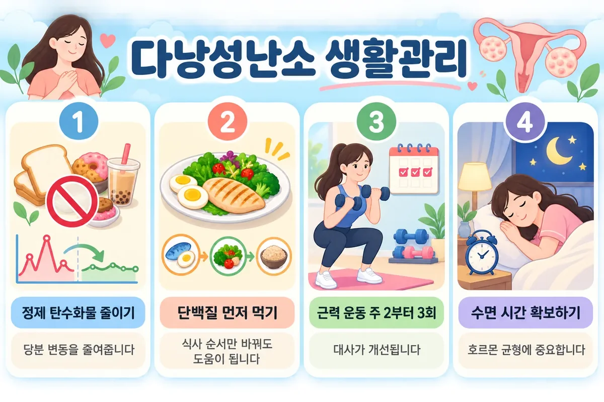 인천 송도 더율한의원 - 다낭성 난소 증후군 생활관리