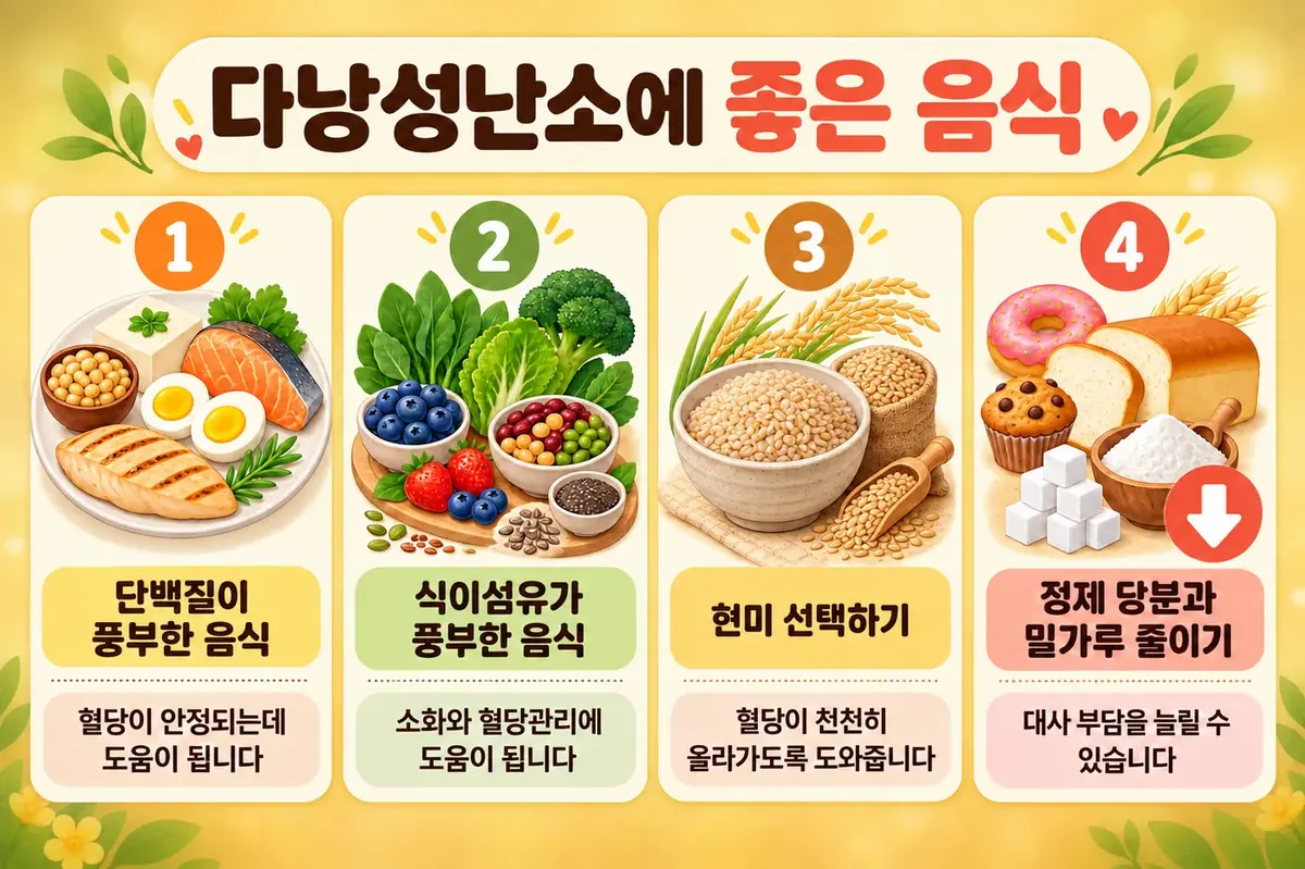 인천 송도 더율한의원 - 다낭성 난소 증후군 음식