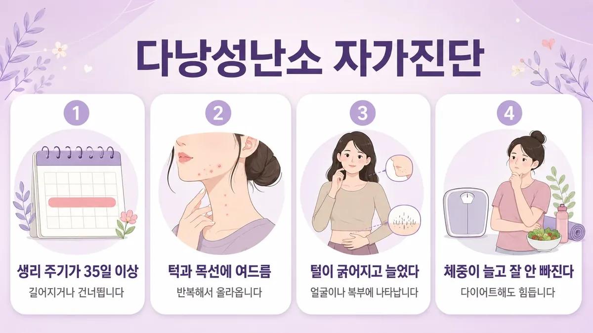 인천 송도 더율한의원 - 다낭성 난소 증후군 자가진단