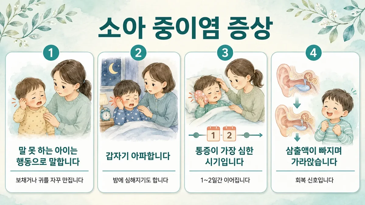 인천 송도 더율한의원 - 소아 중이염 증상