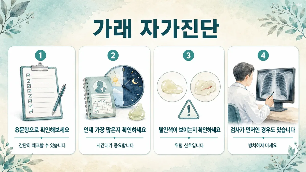 인천 송도 더율한의원 - 가래 자가진단