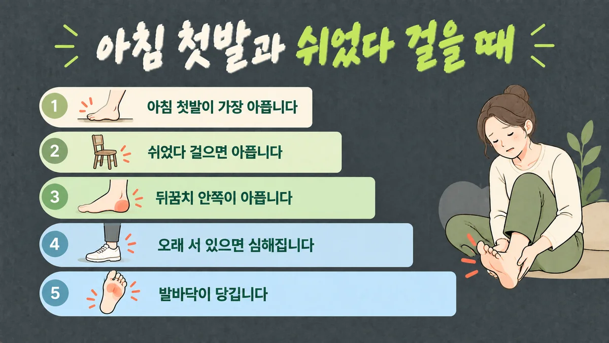 인천 송도 더율한의원 - 족저근막염 증상