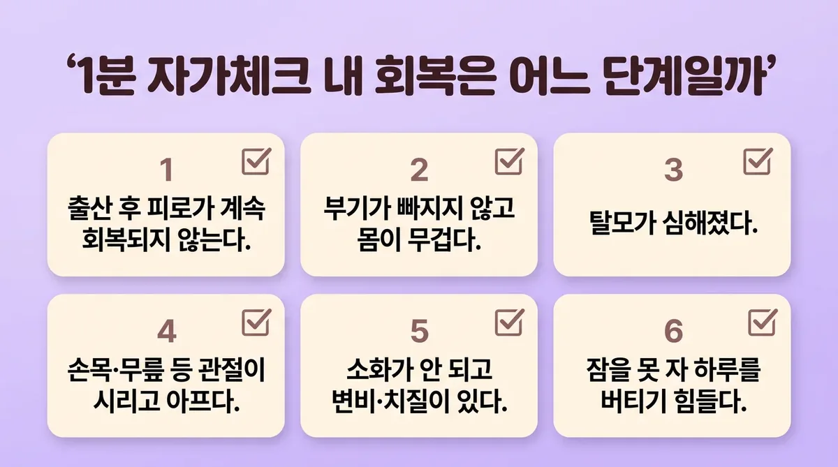 인천 송도 더율한의원 - 산후 회복 자가진단