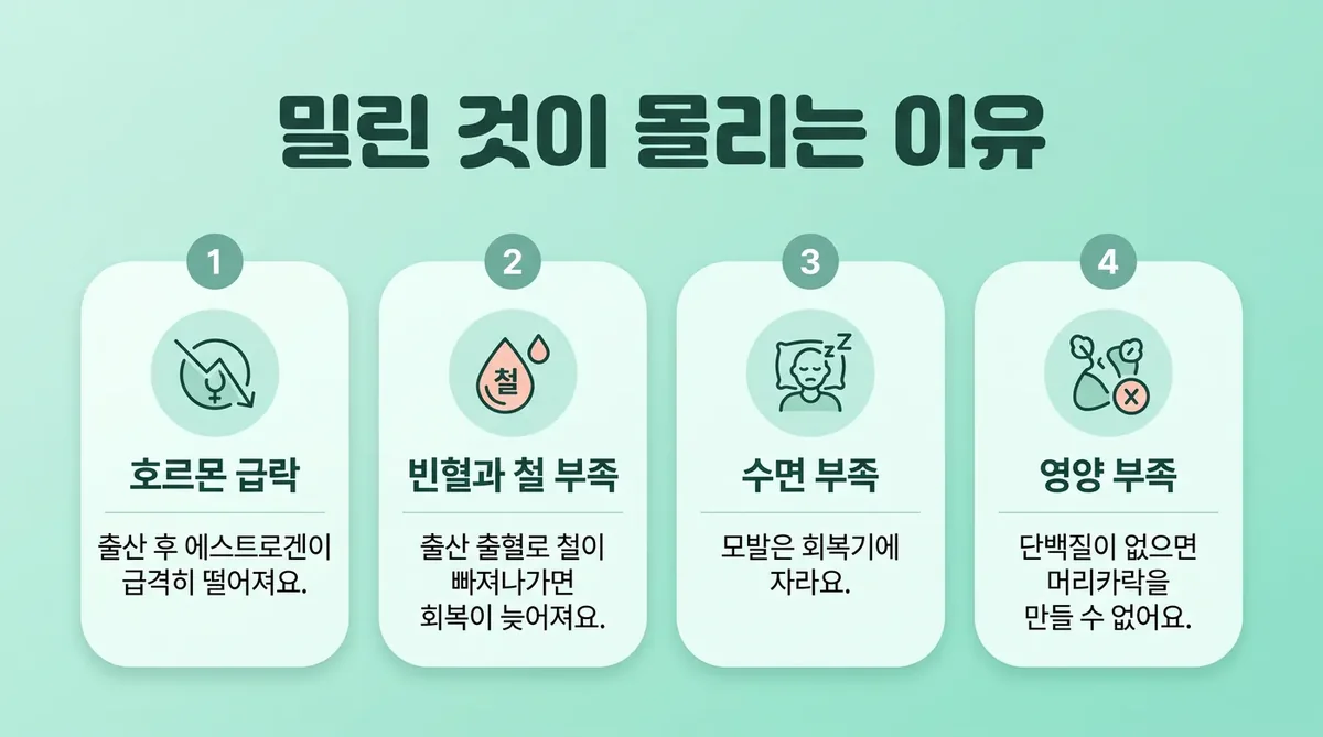 인천 송도 더율한의원 - 산후 탈모 원인