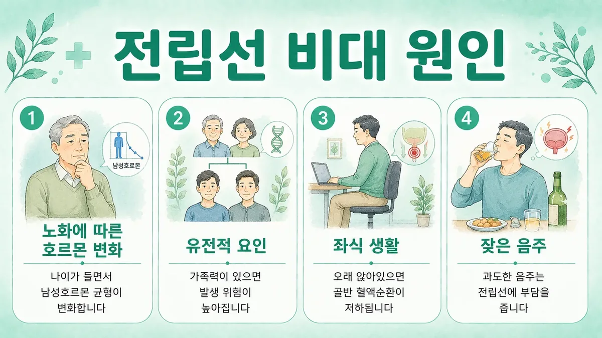 전립선비대증의 기전 — 요도 압박과 방광의 변화