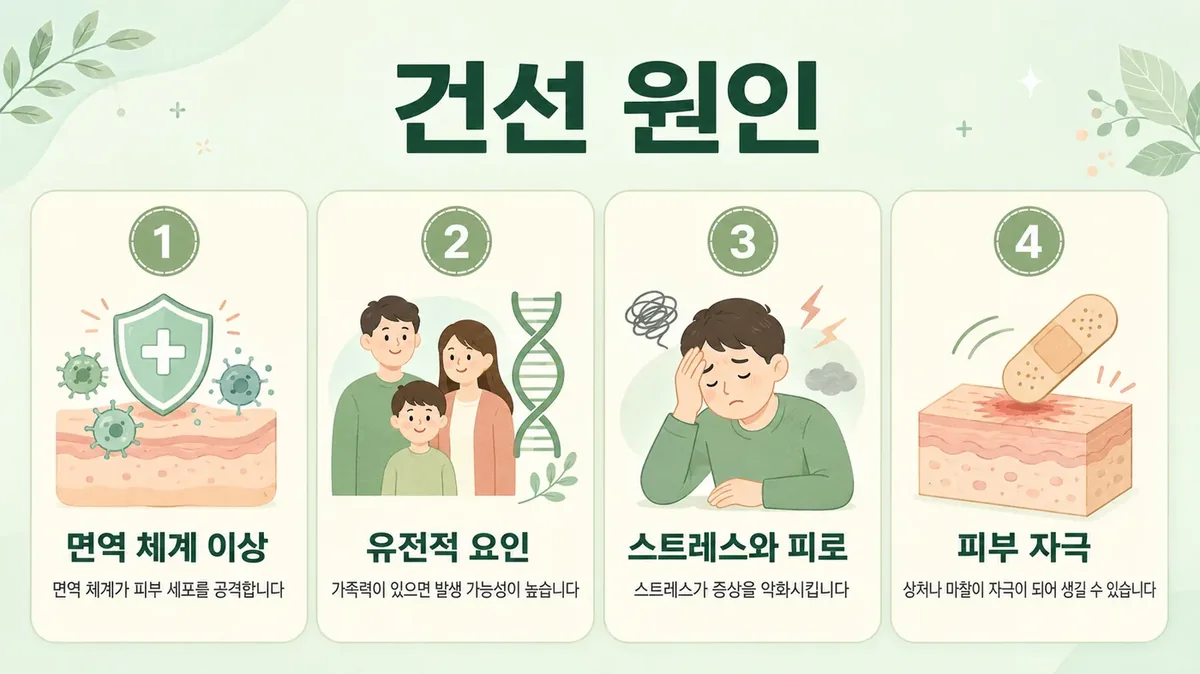 건선이 나타나는 과정 — 면역 과잉과 방아쇠