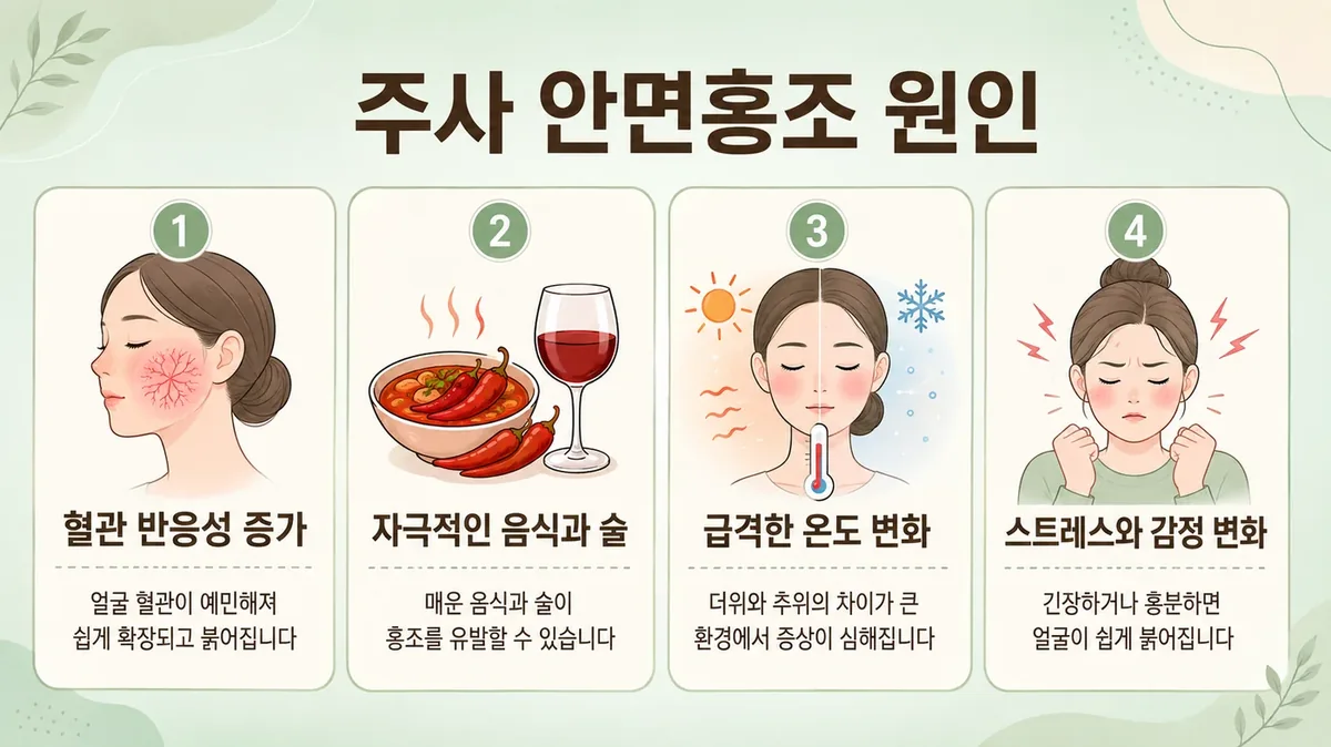 주사가 심해지는 과정 — 혈관 확장의 반복과 고착