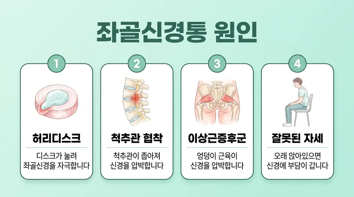 인천 송도 더율한의원 - 좌골신경통 원인