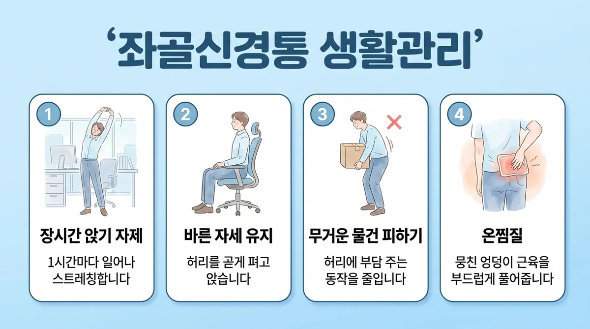 인천 송도 더율한의원 - 좌골신경통 생활관리
