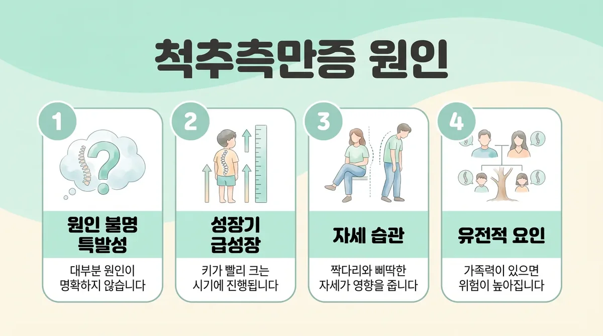 인천 송도 더율한의원 - 척추측만증 원인