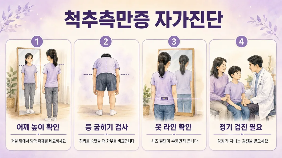 인천 송도 더율한의원 - 척추측만증 자가진단