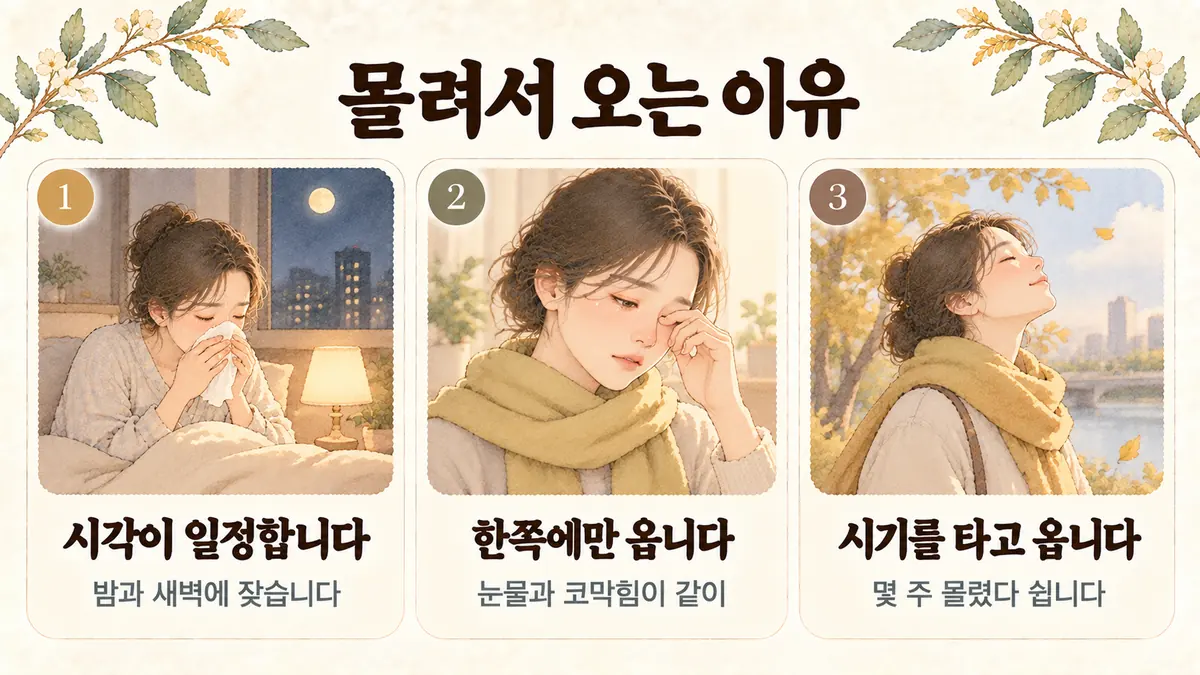 시흥한의원 군발두통 원인 - 시각이 일정합니다·한쪽에만 옵니다·시기를 타고 옵니다