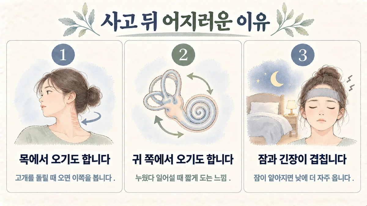시흥 교통사고한의원 원인 - 목에서 오는 어지럼·귀에서 오는 어지럼·잠과 긴장