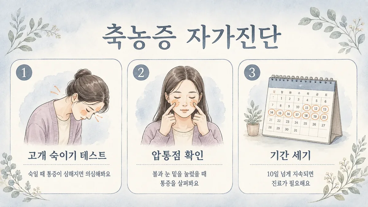 인천 송도 더율한의원 - 축농증 자가진단
