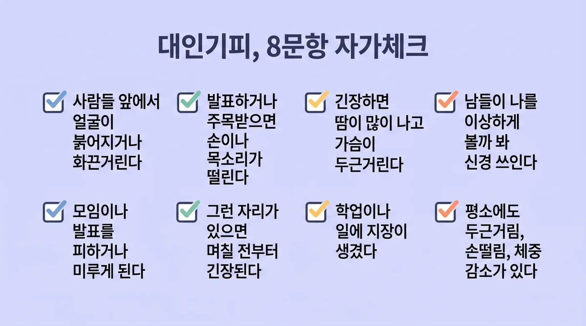 인천 송도 더율한의원 - 사회불안 자가진단