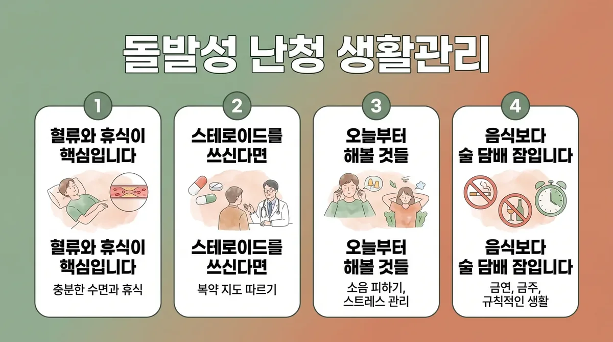 인천 송도 더율한의원 - 돌발성 난청 생활관리