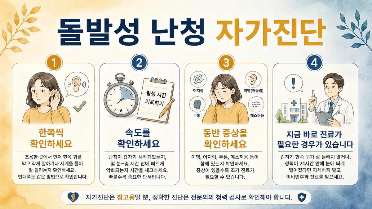 인천 송도 더율한의원 - 돌발성 난청 자가진단